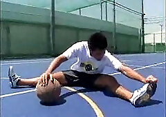 Randy jerking off cum