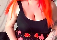 Mature BBW solo posing on webcam