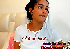 Hot Big Tits Latina Shemale on Webcam Part 4