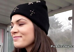 Busty Hungarian amateur fucks for cash