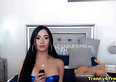 Hot Asian Tranny Strokes Fast Her Cock