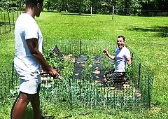 Bruno Cartella and Ty Shine fool around with cucumbers first