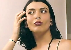 Hot shemale dildo with cum swallow