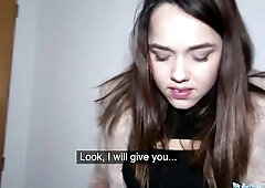 Public Agent Hawt tourist sucks and screws agents large schlong in stairwell