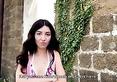 Pissing Gal Caught in Abandoned Abode and Creampied