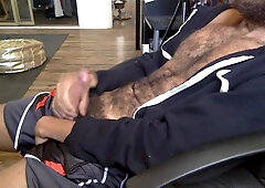 Tugging off on my unshaved crotch - Rock Mercury