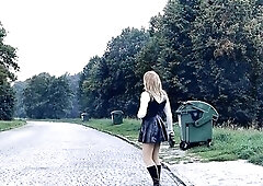 One of my oldest films. Already in 2014 I started to show myself like a prostitute on the streets. Another Time on the A3 Autobahn in south germany.