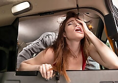 Fake Taxi: Wet American tourist Nicole Rae deepthroats & rides hard for a messy finish!