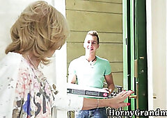 Ancient granny gets fuck