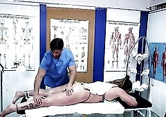 The lascivious masseur leaves his client pleasured