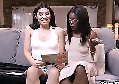 A tender kiss that leads Anna Foxxx and Zariah to SEX