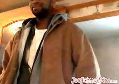 JOE SCHMO VID - Yankee pervy Dorky milks BIG BLACK COCK and shoots jism (dorkywifey)