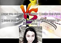 Cute transsexual DaniTheCutie tries getting drilled by a weird looking anal beads sex tool hybrid