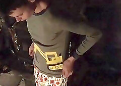 Gay twink loves having his dick and ass teased gently