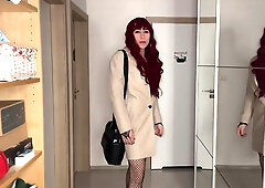 Tart breezy sissy feminization before work