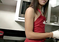 asian ladyboy maid can not wait to inhale Rafes monstercock