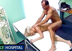 She's trying to explain to her Doctor that she LOVES ROUGH SEX -