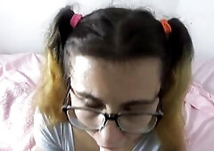 Stepdaddys little doxy gets mouth training