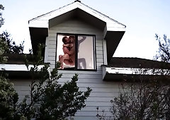 Sultry teen enjoys a deep doggystyle banging by the window