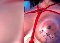 Hawt servitude sex session with Silvana Lee getting her vagina oiled up and taut for Brian Evansx