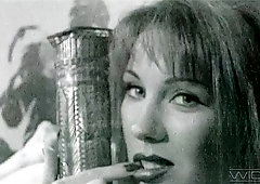 Black and white vintage porn with a slutty busty MILF Rayveness