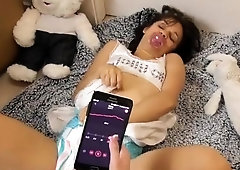 Two wild young babes play out their kinky lesbian fantasy