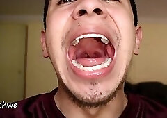 Tongue and saliva fetish