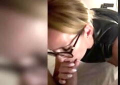 The Secretary Surprised in the hotel Room wearing Leather Outfit - My Boss was Cheating on his Wife