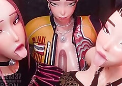 Huntrix 3some Titjob Rule34 CG