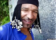 Brunette Babe Charity Gets Stretched By Huge Black Cock!