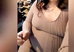 Guy grew bazookas now wearing costume