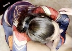 Great Gamer Blowjob As Spiderwoman