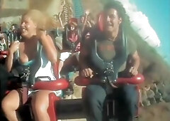 Girl on the attraction naked tit down blouse