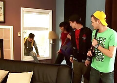 Next Door Twink: No Restraint: Joey Hard's Gang Takes Over