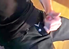 Hot boy masturbating in Levi`s 501 jeans