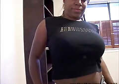 Mature ebony woman takes on white trainer in intense interracial session