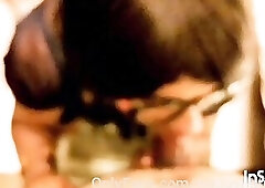 Indian femboy slut Manusha taking cum load on her face