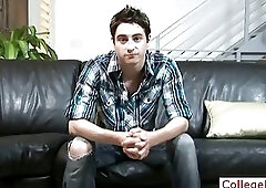 Guy stripping & masturbating