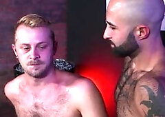 BearBack: Inked Atlas Grant together with Chandler Scott bareback sensual kissing