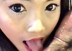 Thai Babe self made Home made Sucking off Stranger