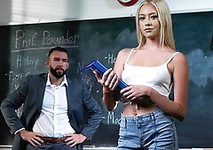 Astonishing blonde Skyler Storm is enjoying dick-riding so much