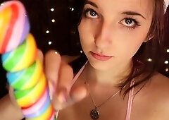 AftynRose ASMR - Bunny girl suckin on a looong lollipop