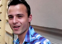 Tight asshole being trained by the train tracks