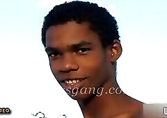 Two twinks on the beach hot blowjob