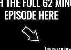 Hopeless teen Aubrey Sinclair tries to trick pervert landlord into free rent and ends up face banged and made to bite his penis in coarse sex dream.