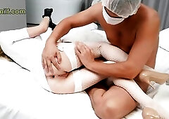 Fisting a concupiscent nurse