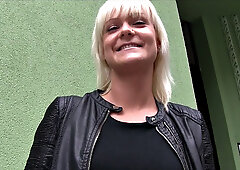 Adorable Hungarian cums on a big cock