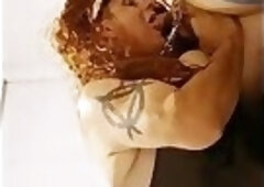 Sucking off a fat man