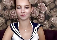 Blonde hot TS cumshot at GirlzCamz.com