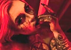 big beautiful woman Sabien DeMonia striptease and candle hardcore solo wax play, masturbation and void urine